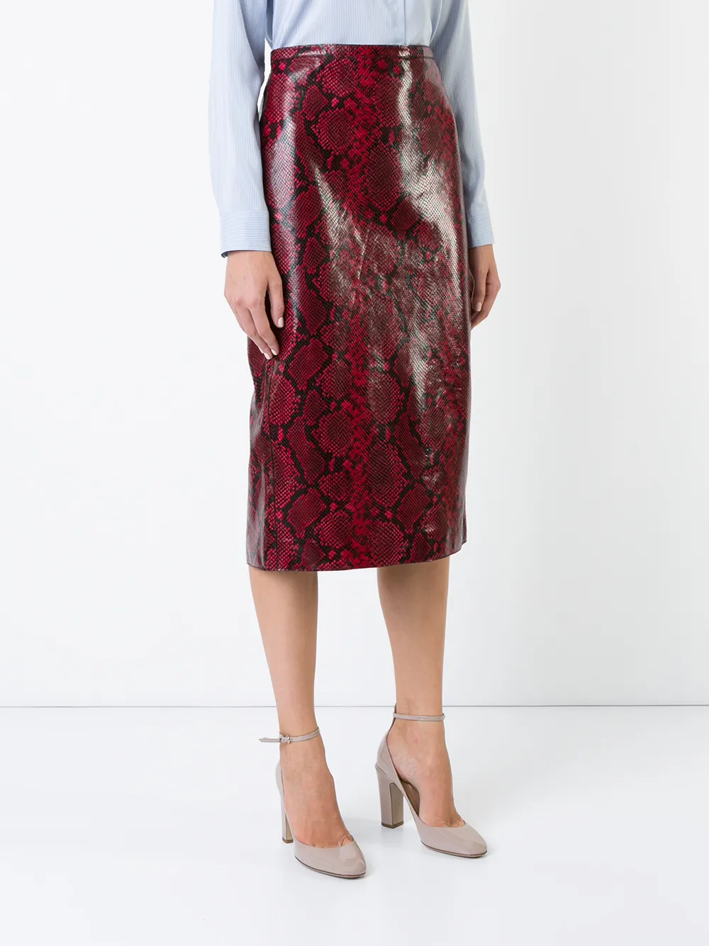 Rochas fitted skirt Rood