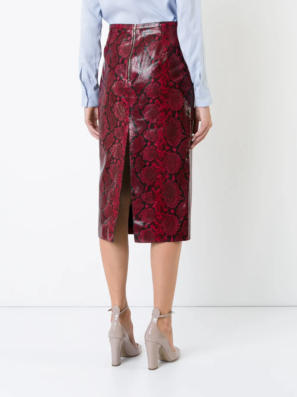 Rochas fitted skirt Rood