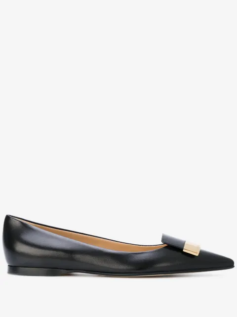 Sergio Rossi flats con placa de logo
