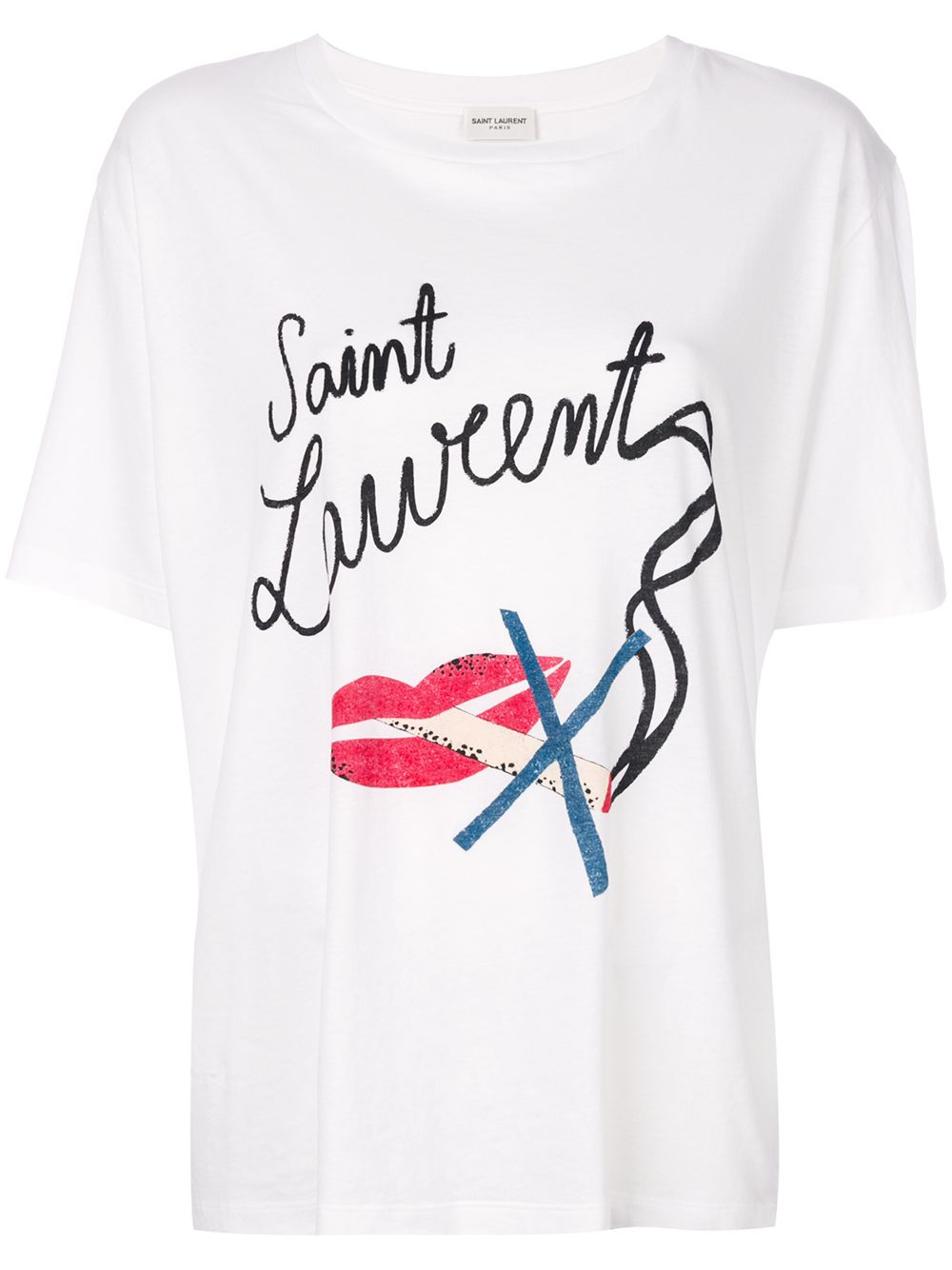 фото Saint Laurent футболка бойфренда 'Bouche Saint Laurent'