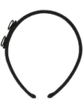 Ferragamo bow embellished hair band - Black