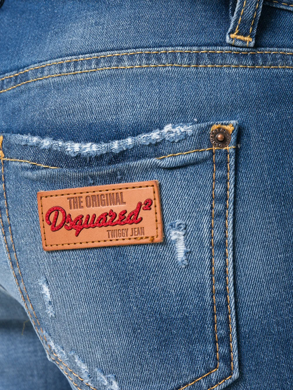 DSQUARED2 medium-waisted Twiggy jeans Blauw