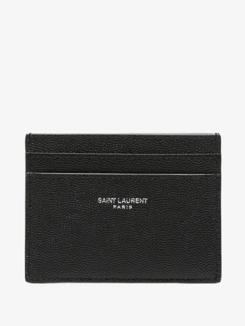 Saint Laurent logo-stamp card holder