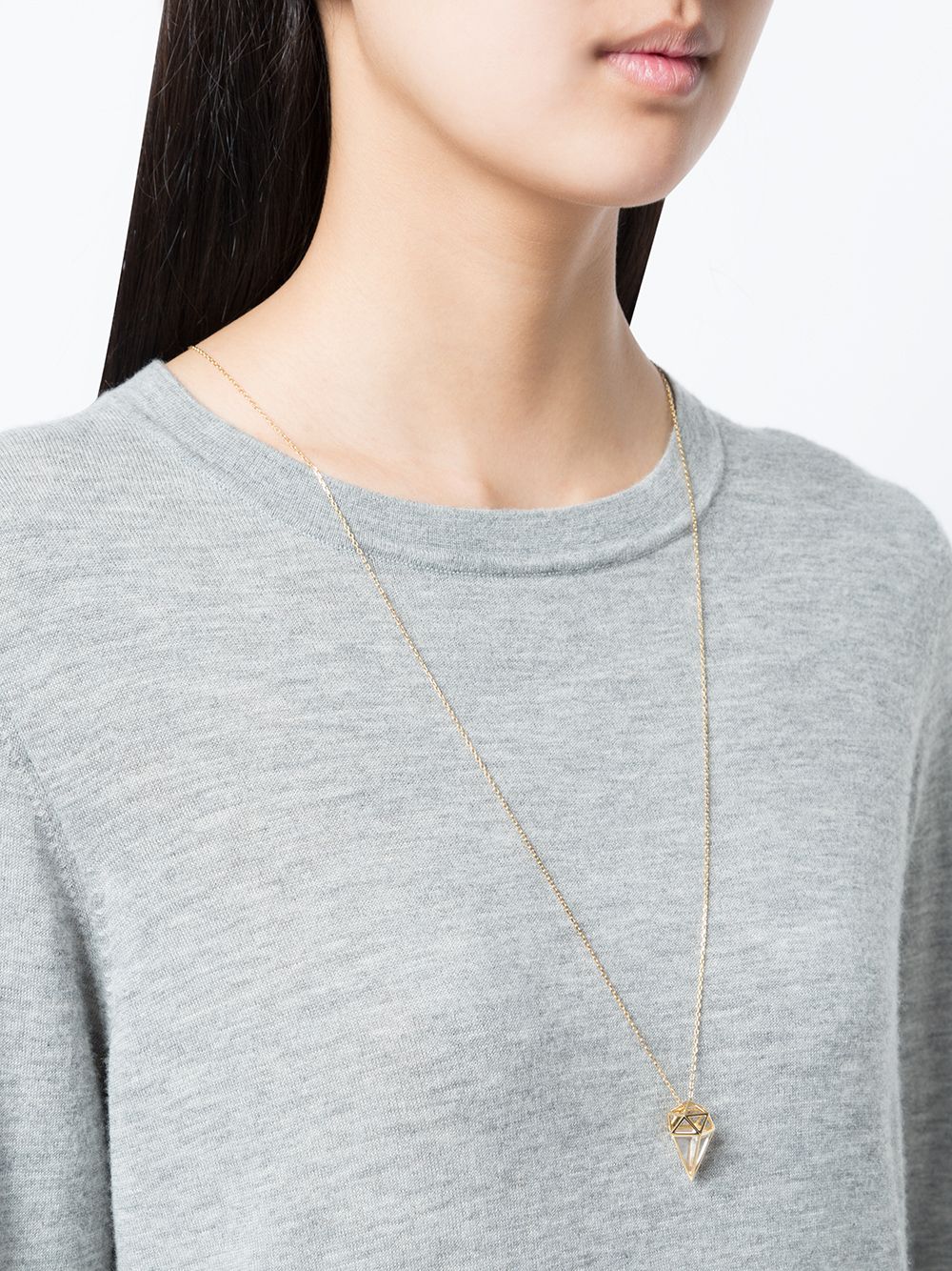 Noor Fares cube pendant necklace - Metallic