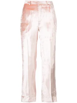 metallic tailored trousers