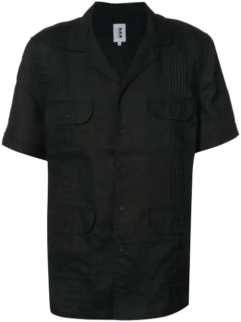 321 pleat-detailing short-sleeve shirt
