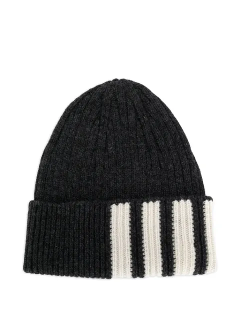 Thom Browne 4-Bar Stripe Cashmere Rib Hat
