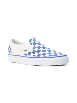 blue and white checkered slip on vans blue and white checkered slip on vans