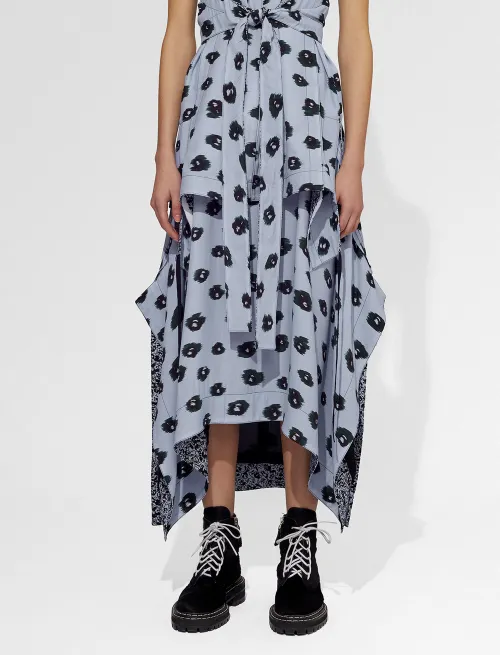 Printed Crepe Skirt