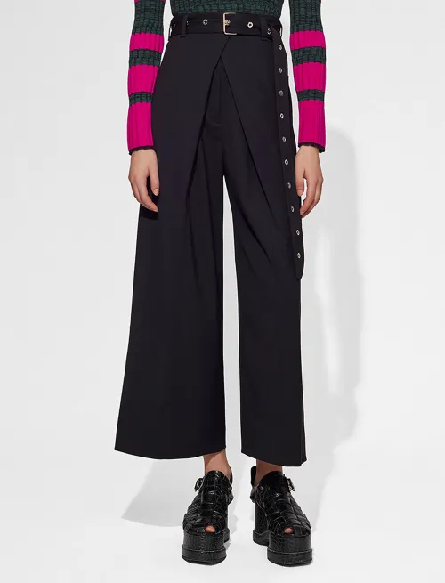High-Waisted Belted Culotte