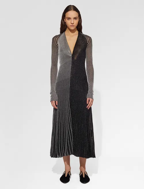 Metallic Rib Knit Dress