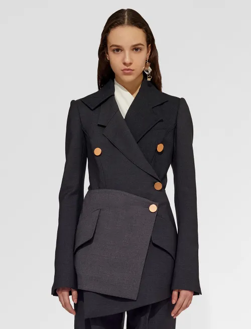 Double Breasted Wrap Blazer