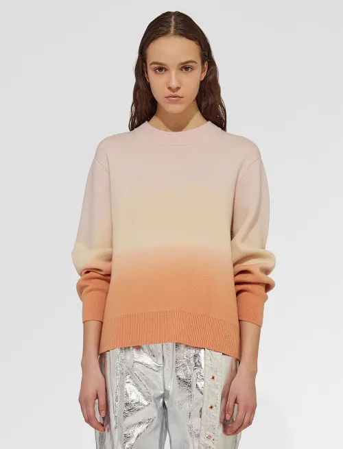 Cashmere Wool Dip-Dyed Sweater