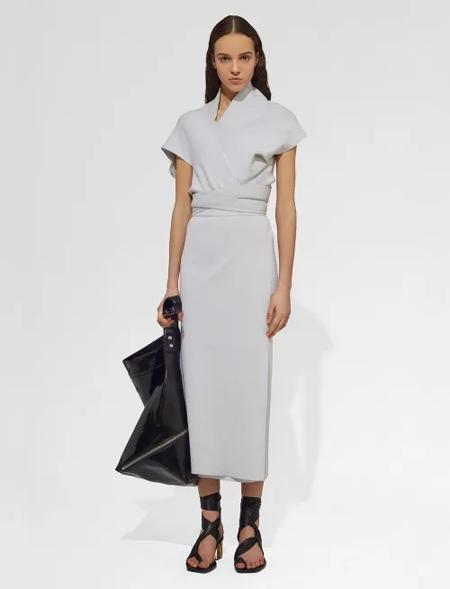 Knit Belted Wrap Dress