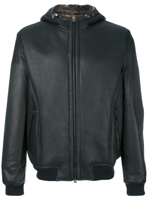 Etro Hooded Leather Jacket Farfetch