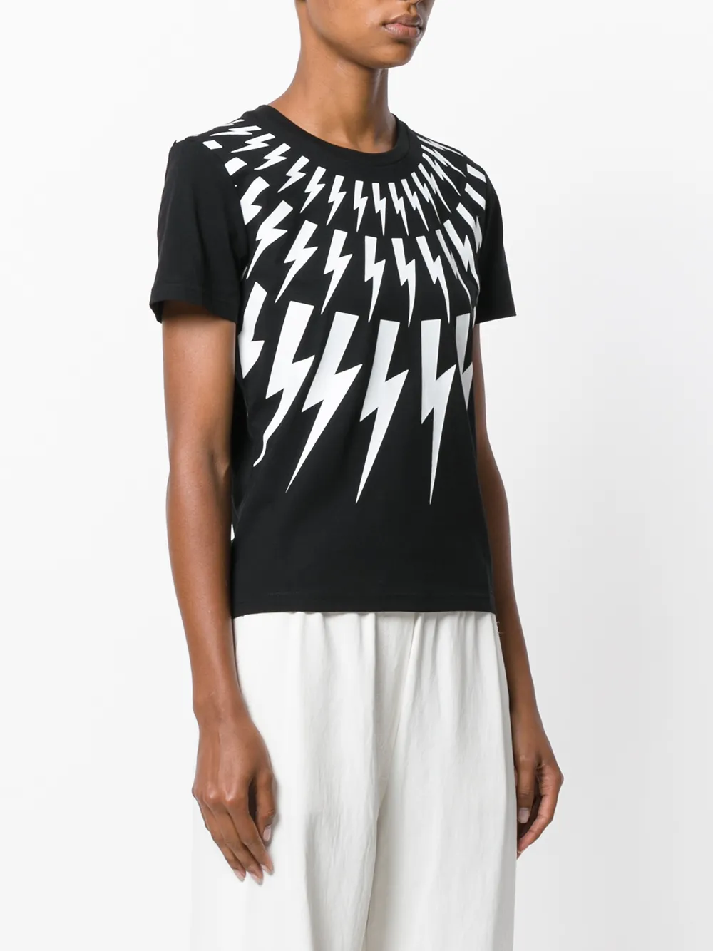 Neil Barrett lightning bolt T-shirt Zwart
