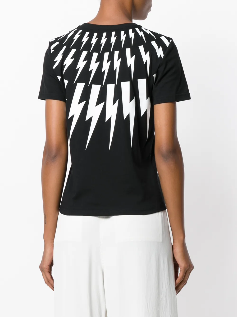 Neil Barrett lightning bolt T-shirt Zwart