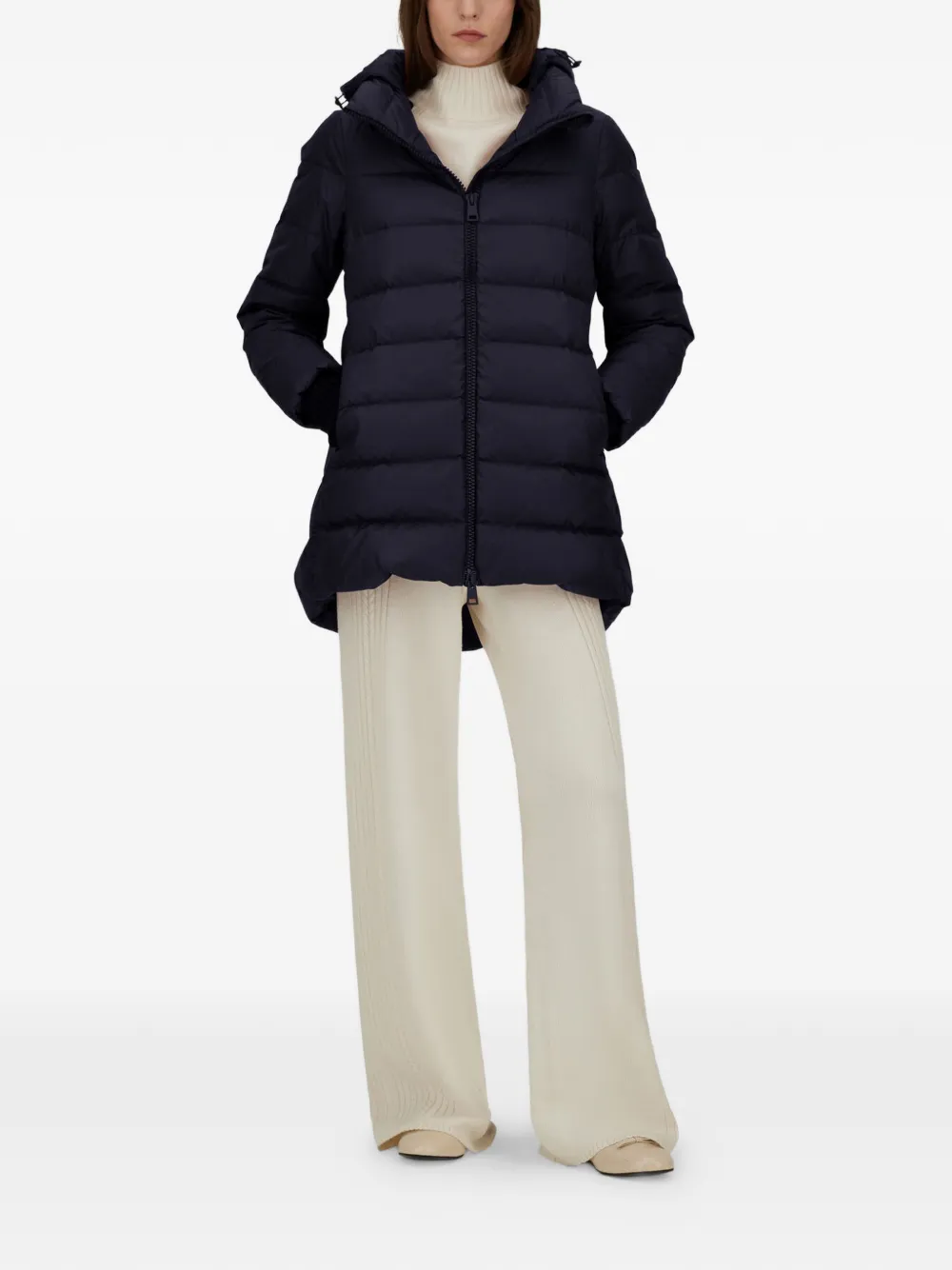  Herno Daunenjacke Mit Stehkragen   Blau 