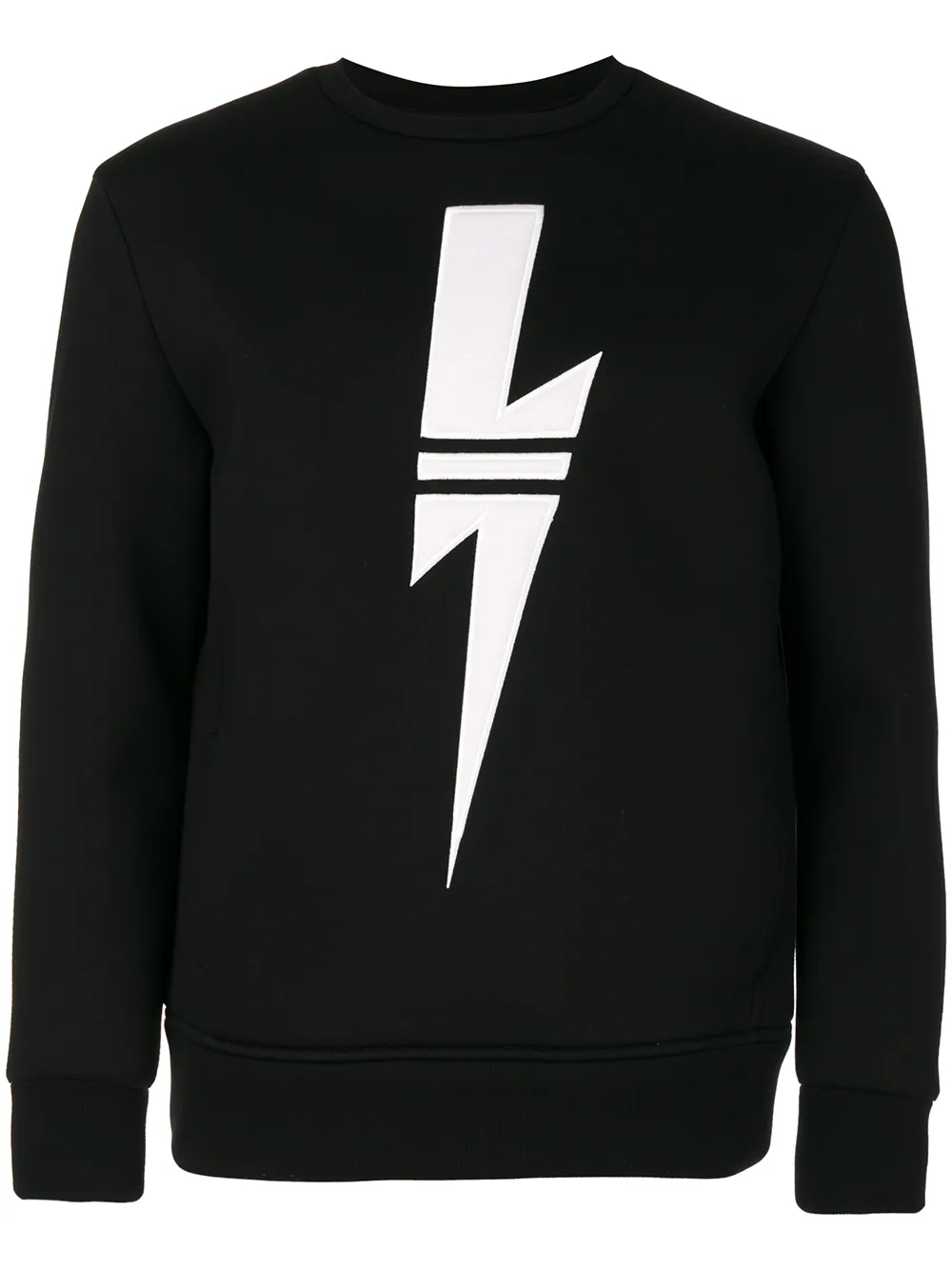 Neil Barrett Sweatshirt mit Blitz-Print - Schwarz