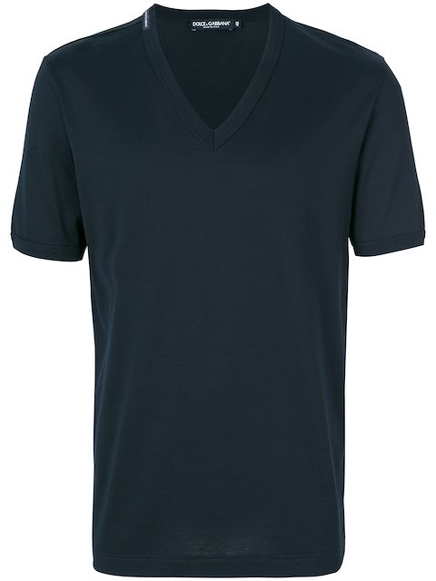 dolce and gabbana black v neck t shirt