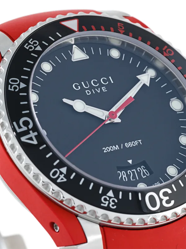 gucci dive watch red