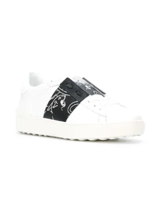 Valentino White Open Panther Leather Sneakers - Farfetch Valentino White Open Panther Leather Sneakers Valentino White Open Panther Leather Sneakers ...