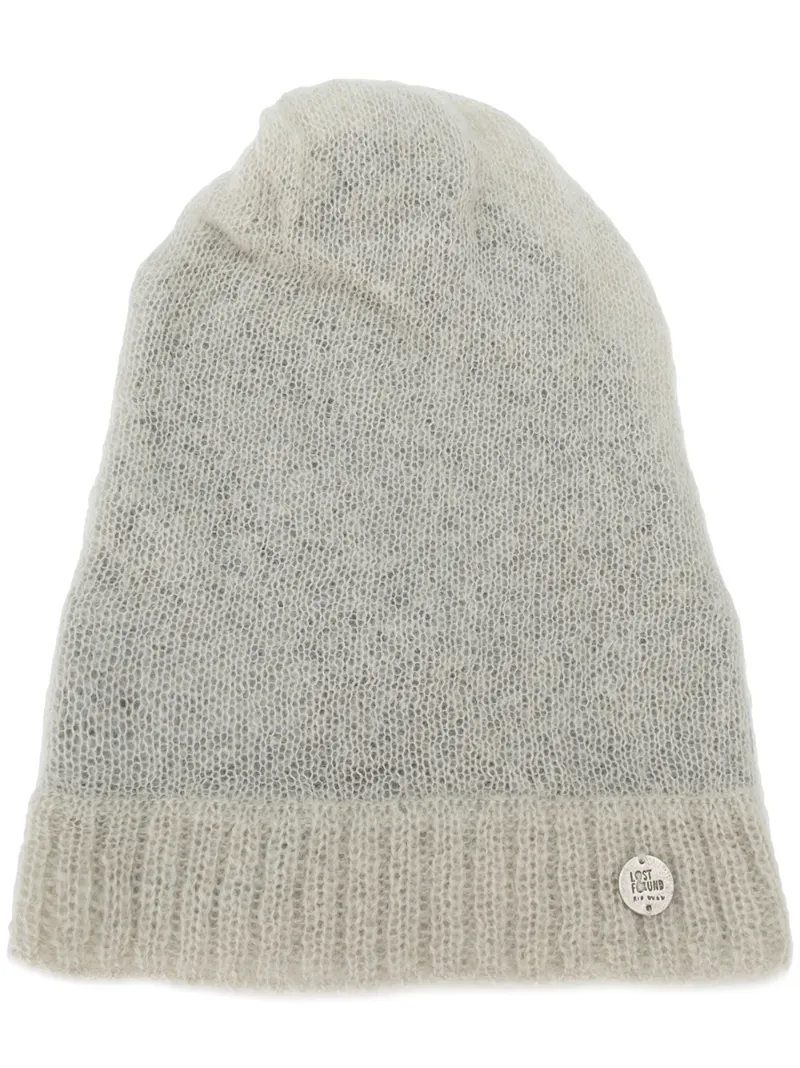 Lost & Found Ria Dunn - ribbed trim beanie - men - Linen/Flax/Nylon/Mohair/Wool - S, Grey