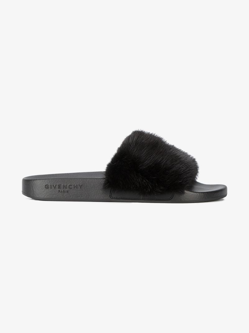 givenchy fur slippers