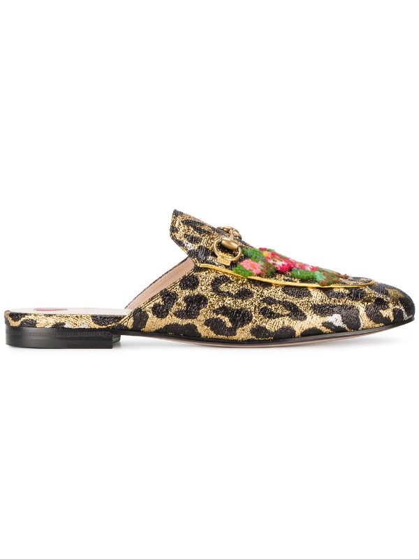 gucci leopard print mules