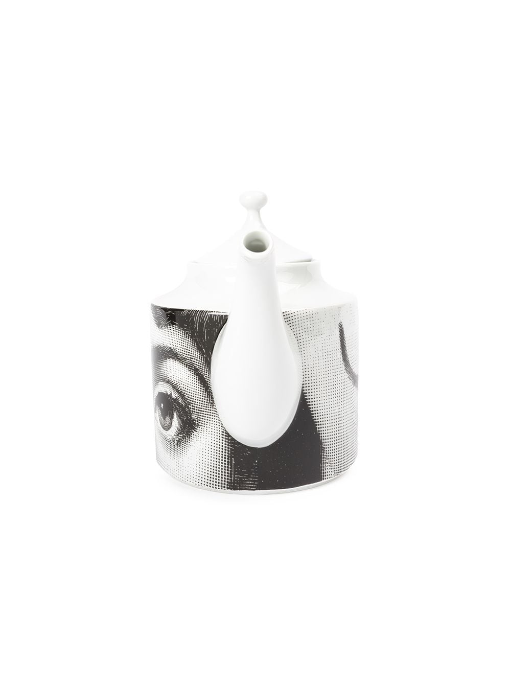 Shop Fornasetti Face Print Tea Pot In Black