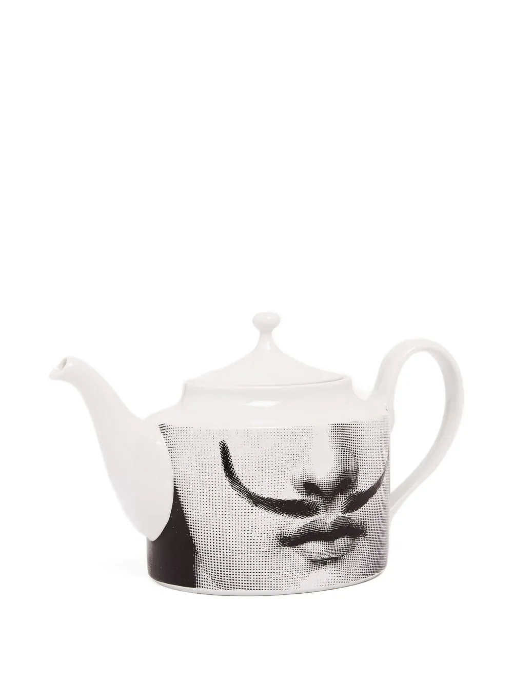 Fornasetti フェイスプリント ティーポット - ブラック Fornasetti フェイスプリント ティーポット - ブラック