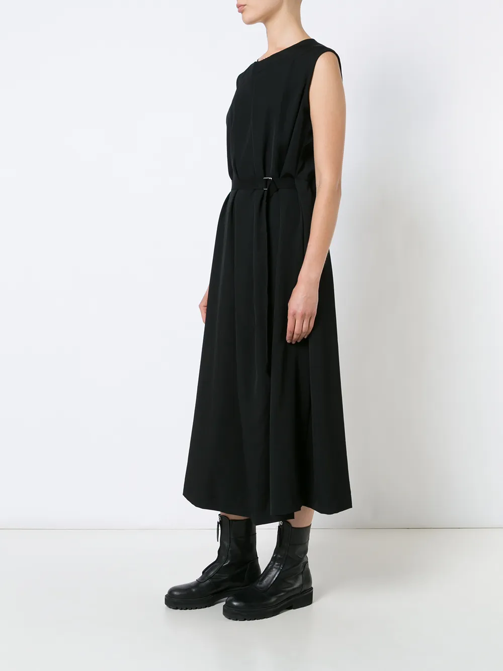 Y's flared knitted dress Zwart