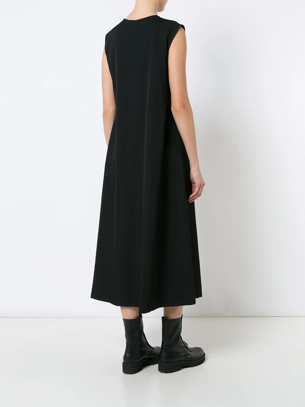 Y's flared knitted dress Zwart
