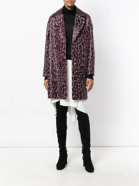 VERSACE VERSACE TEXTURED TRENCH COAT,A77673A22269412167864