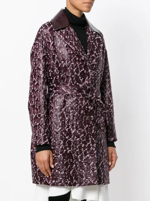 VERSACE VERSACE TEXTURED TRENCH COAT,A77673A22269412167864