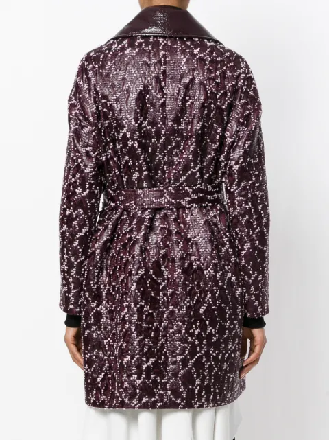 VERSACE VERSACE TEXTURED TRENCH COAT,A77673A22269412167864