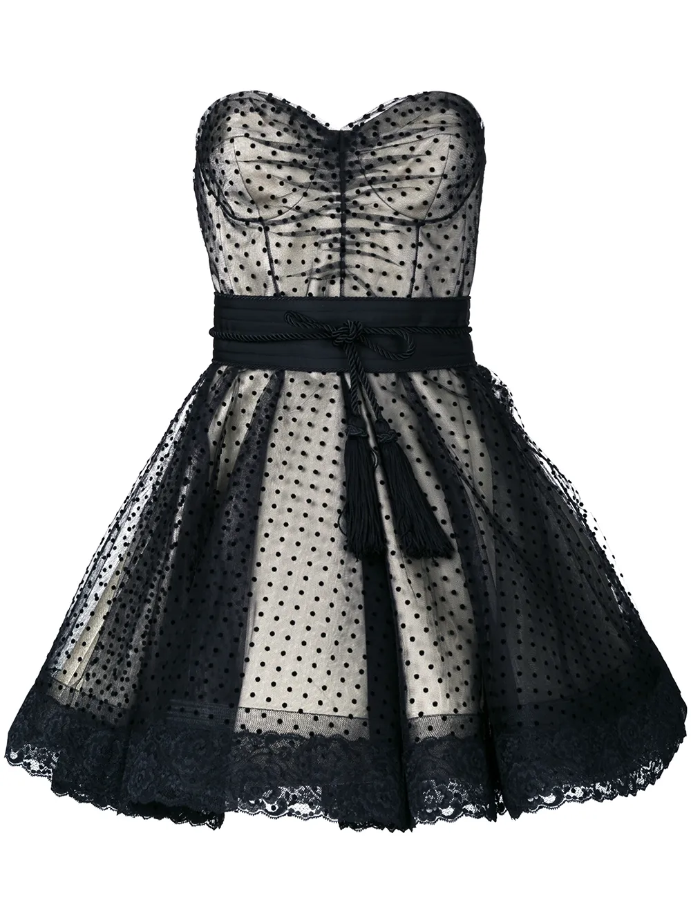 Marc Jacobs Gepunktetes Seidenkleid - Schwarz