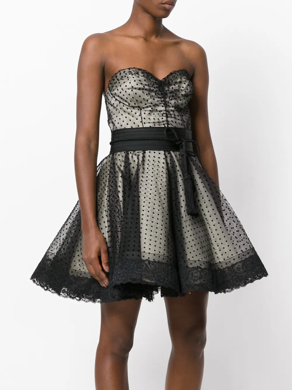  Marc Jacobs Gepunktetes Seidenkleid   Schwarz 