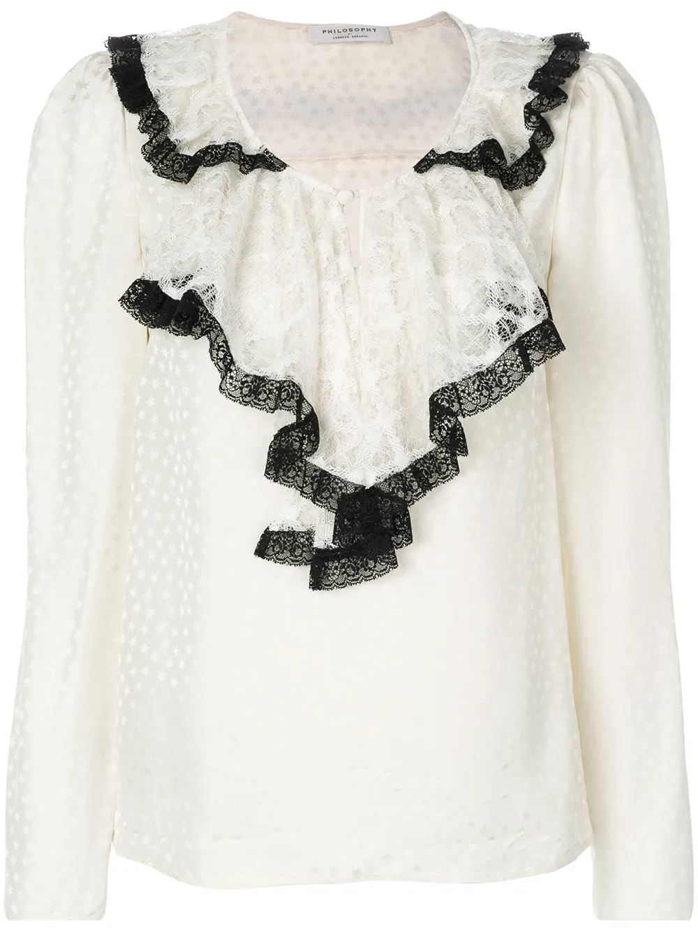 Philosophy DI Lorenzo Serafini Star Lace Collar Blouse $590 - Buy AW17 Online - Price