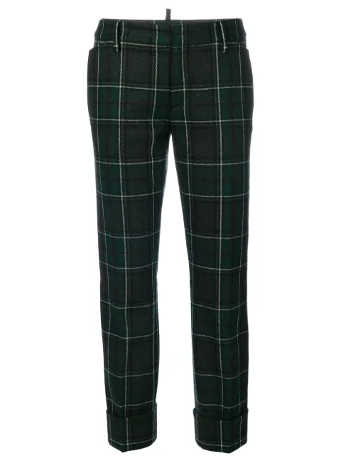 DSQUARED2 WOOL TARTAN PANTS
