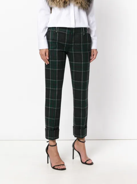 DSQUARED2 WOOL TARTAN PANTS