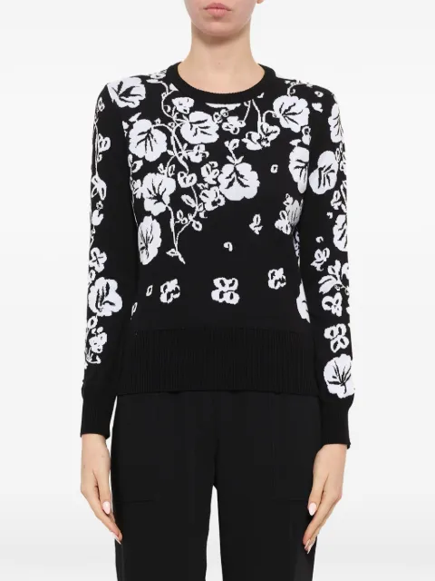 Kenzo Floral Leaf intarsia jumper