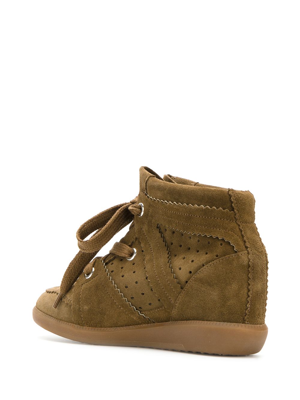 Shop Isabel Marant Lace-up Sneakers In Brown