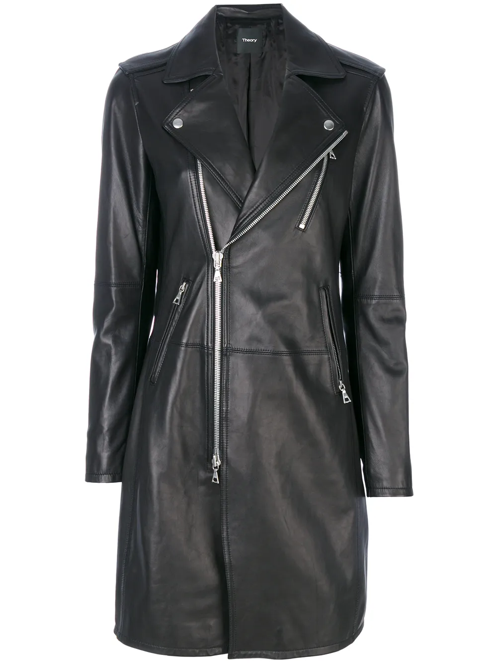 Theory Long Leather Jacket 1 392 Aw17 Fast