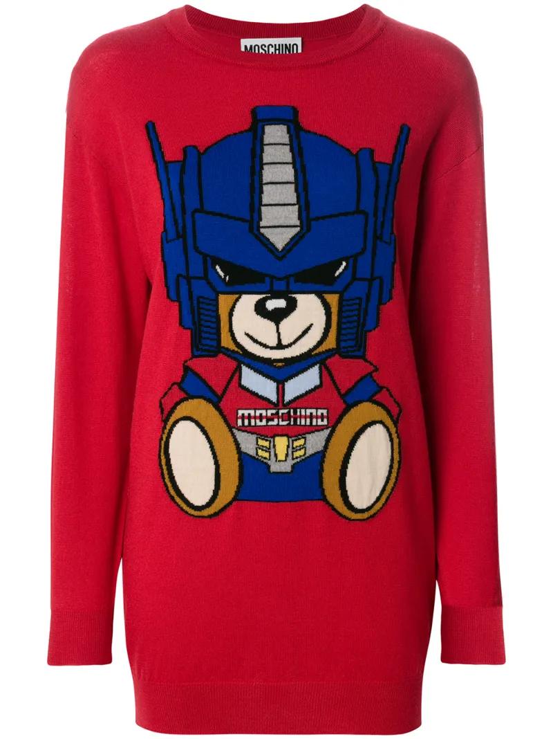 платье-толстовка Transformer Bear Moschino