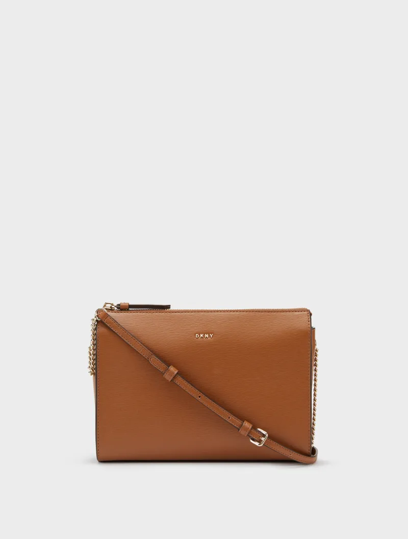 DKNY Sutton Small Top Zip Crossbody, Brown ModeSens