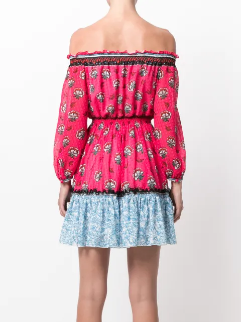 printed bardot dress