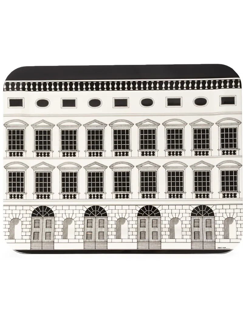 Fornasetti поднос с рисунком фасада здания