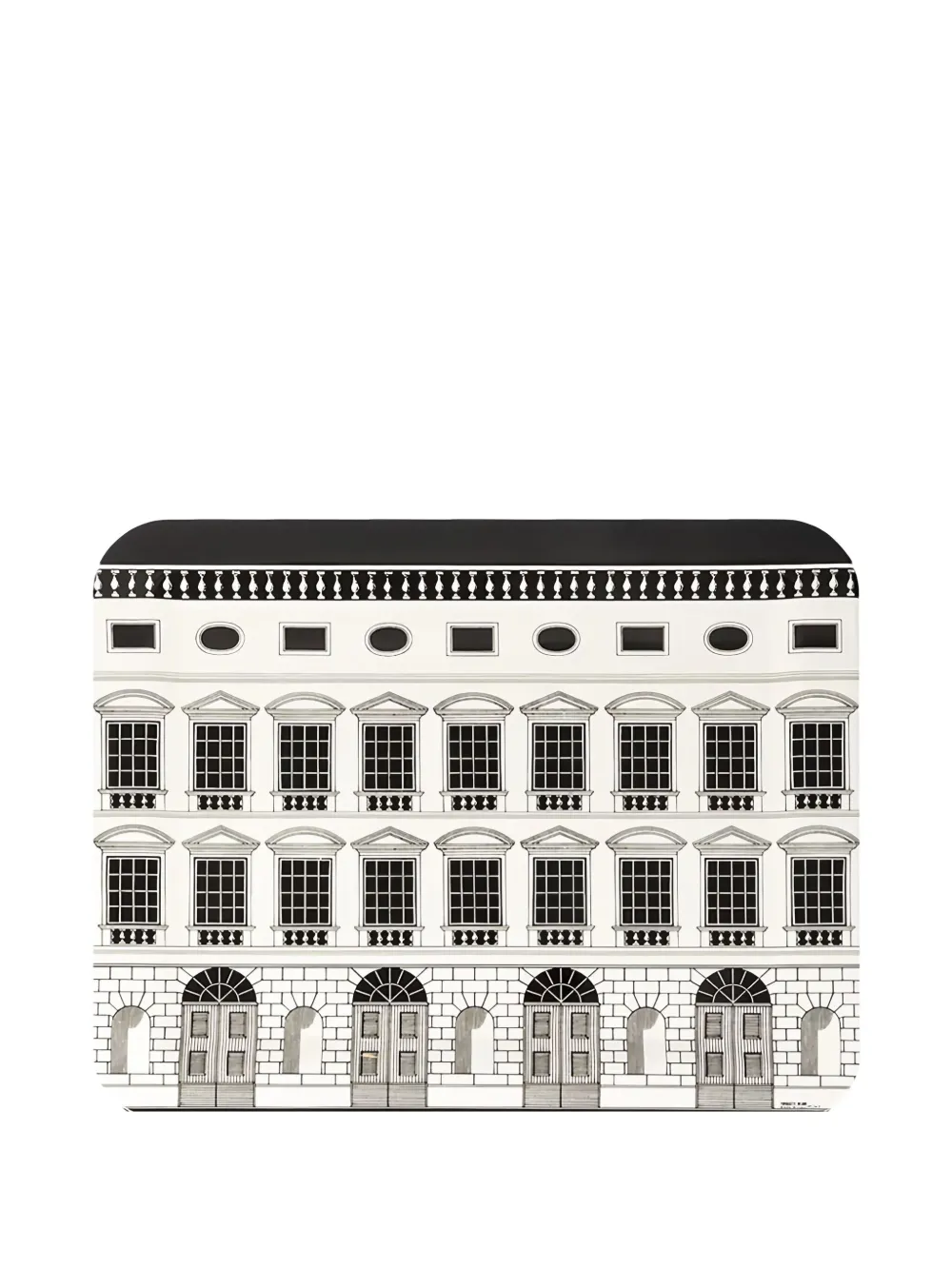 Fornasetti Architettura decorative tray (48cm x 60cm) | Black | Image 1