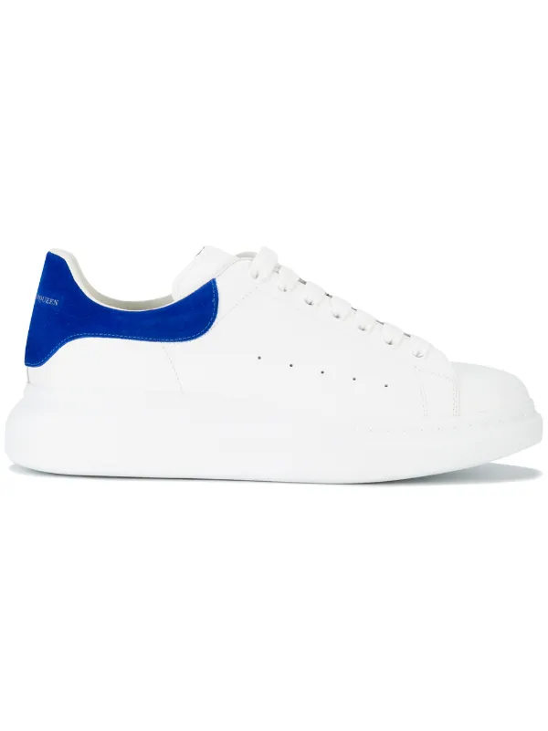 Alexander McQueen White Blue Oversized Sole Sneakers $414 ... Alexander McQueen White Blue Oversized Sole Sneakers $414 ...